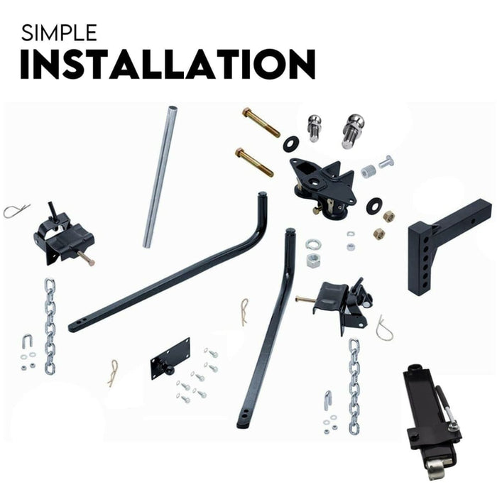 Weight Distribution Hitch System Load Leveller Caravan Anti