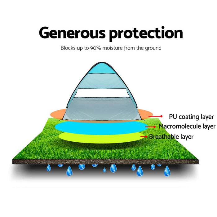 Weisshorn Pop Up Beach Tent Camping Hiking 3 Person Sun