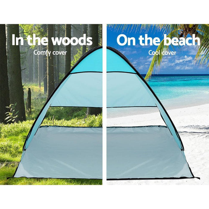 Weisshorn Pop Up Beach Tent Camping Hiking 3 Person Sun