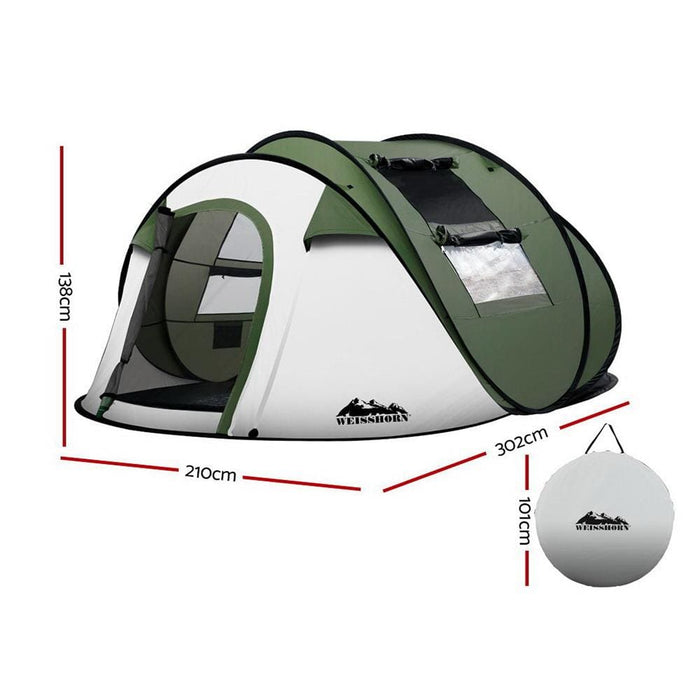 Weisshorn Instant Up Camping Tent 4-5 Person Pop Tents