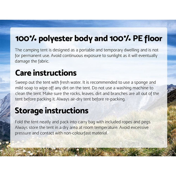 Weisshorn Instant Up Camping Tent 4-5 Person Pop Tents