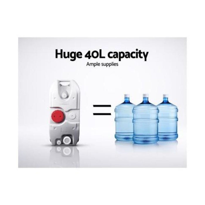 Weisshorn 40l Portable Wheel Water Tank - Grey