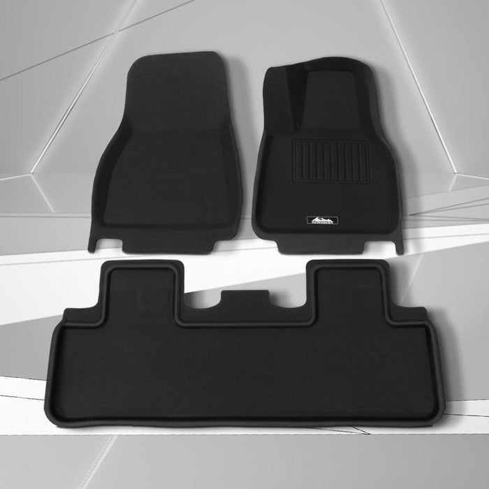 Weisshorn Car Rubber Floor Mats Front and Rear Fits Tesla