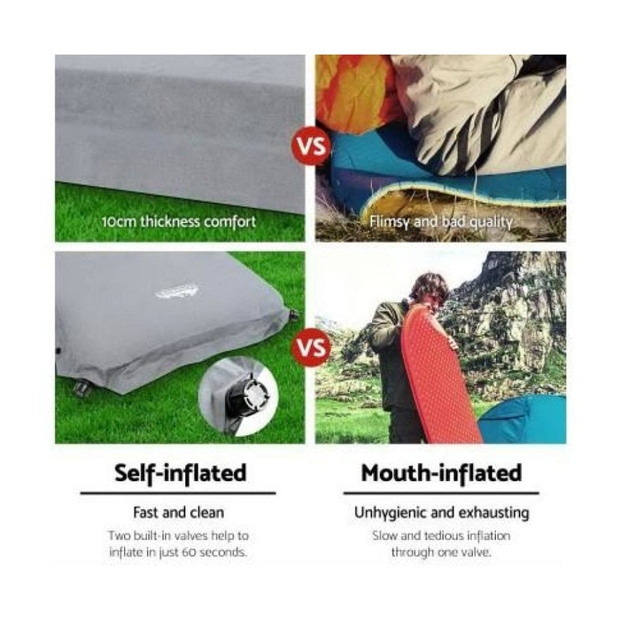 Weisshorn Single Size Self Inflating Matress - Grey