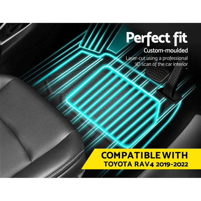 Weisshorn Toyota Rav4 Car Rubber Floor Mats Front & Rear