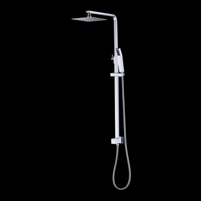 Wels 8’ Rain Shower Head Set Square Dual Heads Faucet