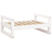 Dog Bed White 65.5x50.5x28 Cm Solid Pine Wood Nxoait