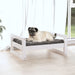 Dog Bed White 65.5x50.5x28 Cm Solid Pine Wood Nxoait