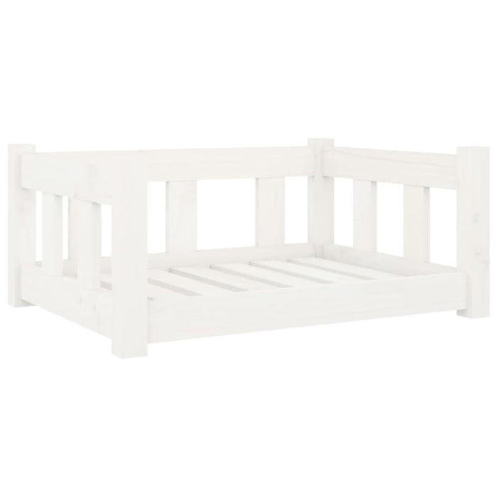 Dog Bed White 65.5x50.5x28 Cm Solid Wood Pine Nxbonn