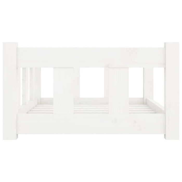 Dog Bed White 65.5x50.5x28 Cm Solid Wood Pine Nxbonn