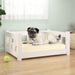 Dog Bed White 65.5x50.5x28 Cm Solid Wood Pine Nxbonn