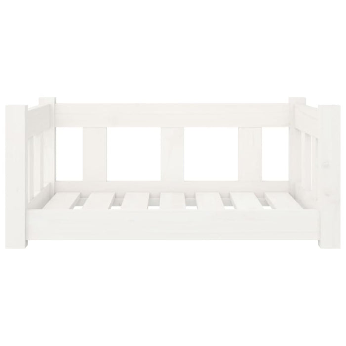 Dog Bed White 65.5x50.5x28 Cm Solid Wood Pine Nxbonn