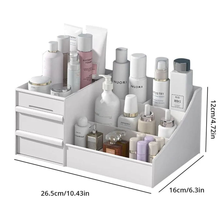 White Drawer Makeup Storage Box Perfect for Dorms