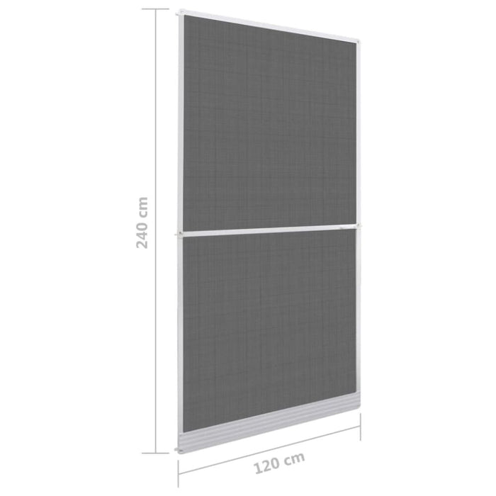 White Hinged Insect Screen for Doors 120 x 240 Cm Oaoplp