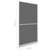 White Hinged Insect Screen for Doors 120 x 240 Cm Oaoplp