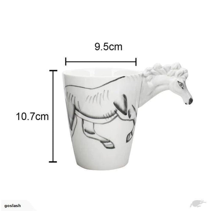 White Horse Ceramic Cup