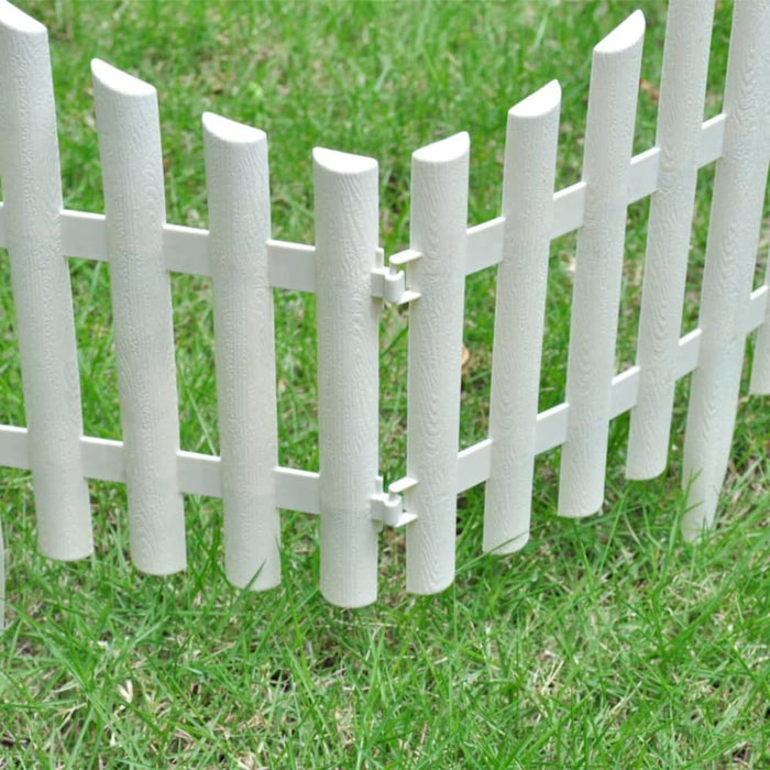 White Lawn Divider 17 Pcs 10 m Aoxxi