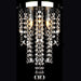 White Metal Ceiling Lamp with Crystal Beads Xaotnx
