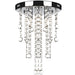 White Metal Ceiling Lamp with Crystal Beads Xaotnx