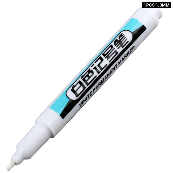 White Permanent Paint Pen Set for Multiple Surfaces 0.7mm