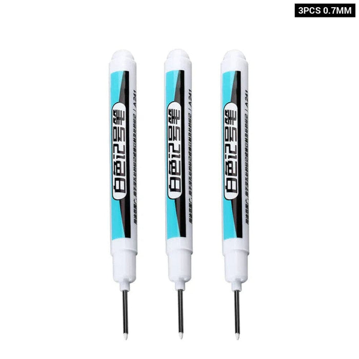 White Permanent Paint Pen Set for Multiple Surfaces 0.7mm