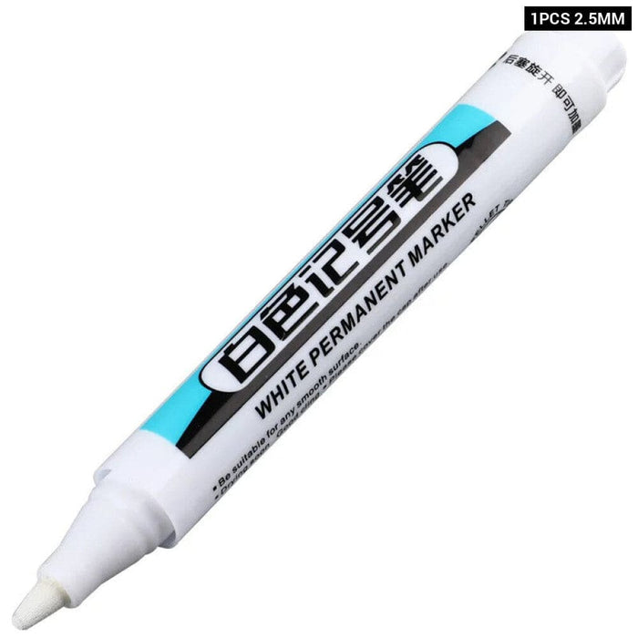 White Permanent Paint Pen Set for Multiple Surfaces 0.7mm
