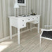 White Writing Desk with 5 Drawers Xaoptt