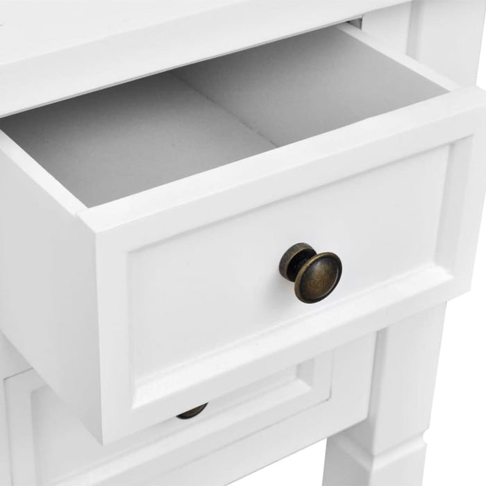 White Writing Desk with 5 Drawers Xaoptt