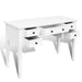 White Writing Desk with 5 Drawers Xaoptt