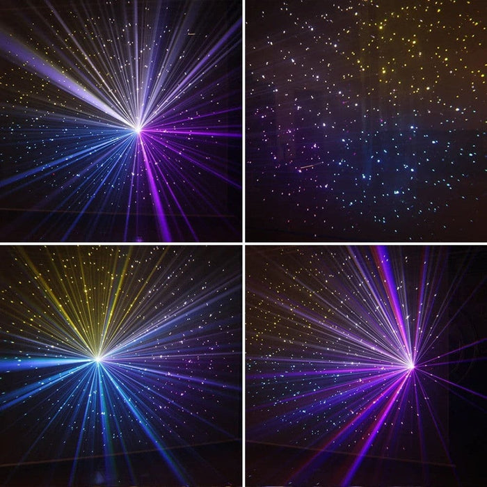 2w White Yellow Blue Pink 4 Colour Starry Sky Laser