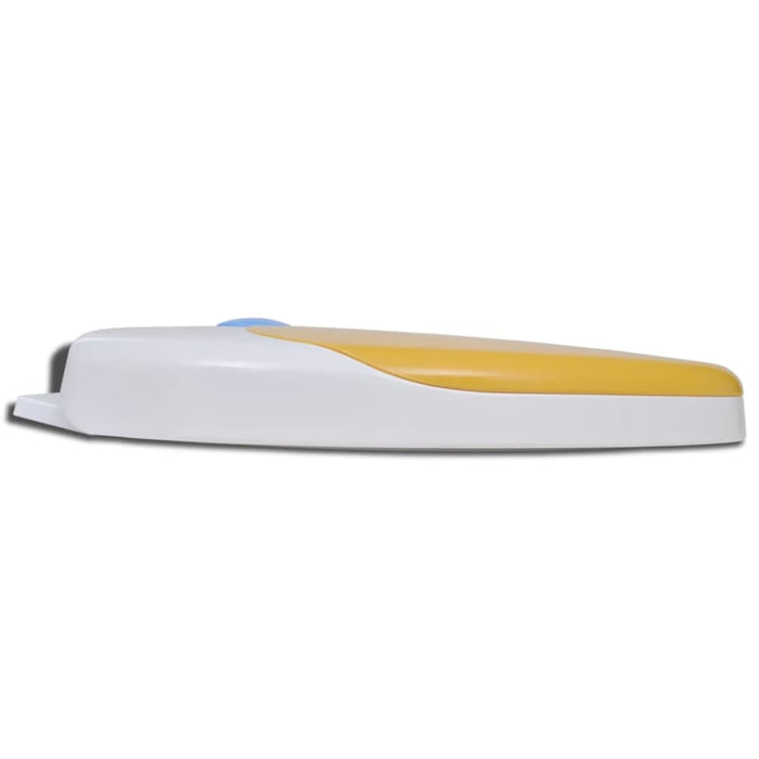 White & Yellow Soft - close Toilet Seat Adults Children