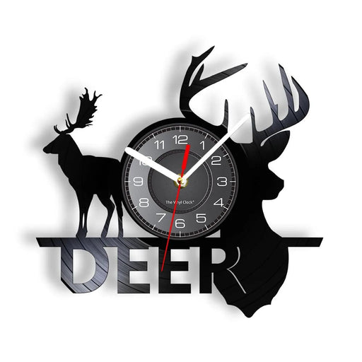 Wild Deer Hunter Vinyl Record Wall Clock