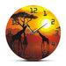 Wildlife Giraffe Wall Art Decorative Clock Serengeti
