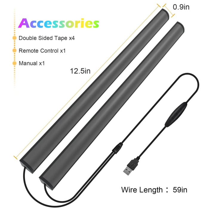 Willed 2 In1 Gaming Light Bar for Desk Setup with Remote