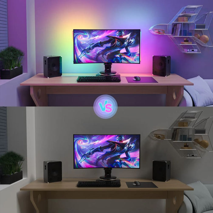 Willed 2 In1 Gaming Light Bar for Desk Setup with Remote