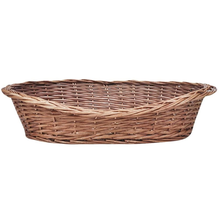 Willow Dog Basket Pet Bed Natural 50 Cm Oibtax