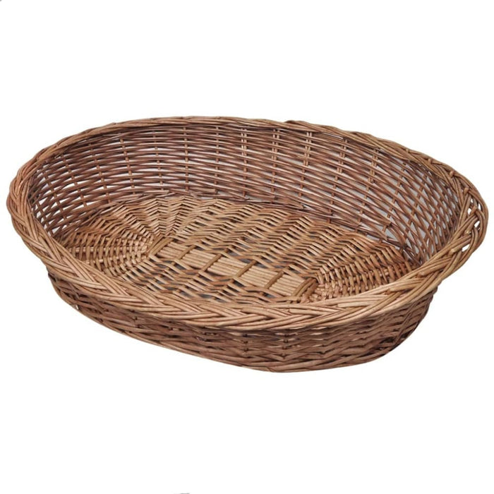 Willow Dog Basket Pet Bed Natural 90 Cm Oibtab