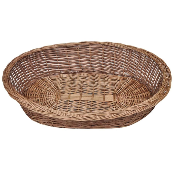 Willow Dog Basket Pet Bed Natural 90 Cm Oibtab