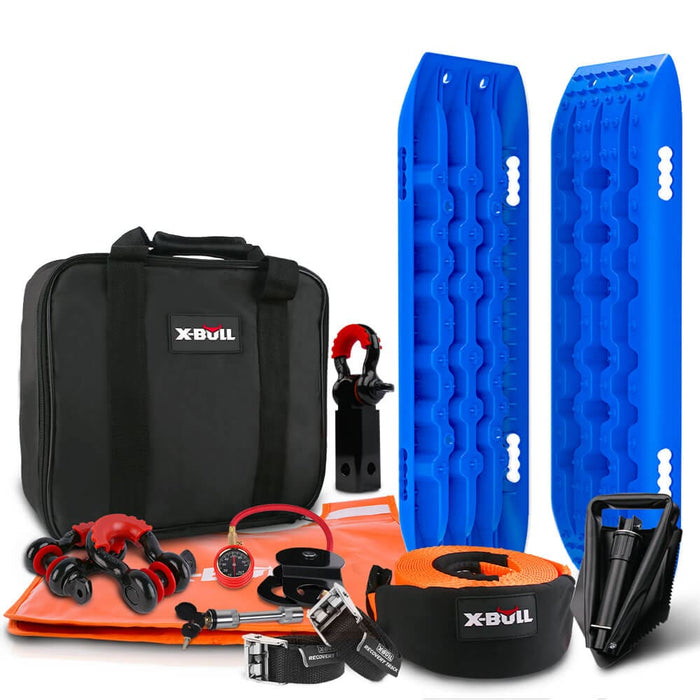 Winch Recovery Kit With Tracks Gen 2.0 Blue Boards Snatch