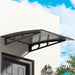 Window Door Awning Canopy 1mx1m Grey Solid Sheet Metal Frame