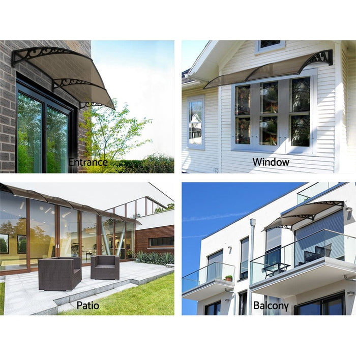 Window Door Awning Outdoor Canopy Sunshield Patio 1mx2.4m