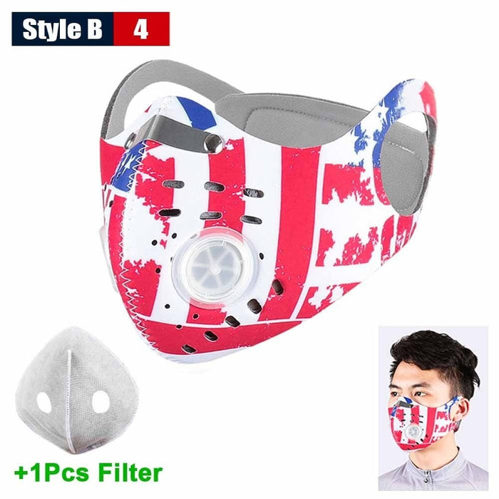 1pc Windproof Face Dust Mask With Filter Valves Suitable