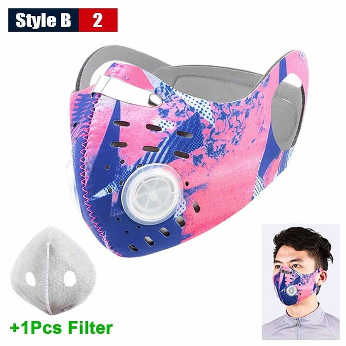 1pc Windproof Face Dust Mask With Filter Valves Suitable