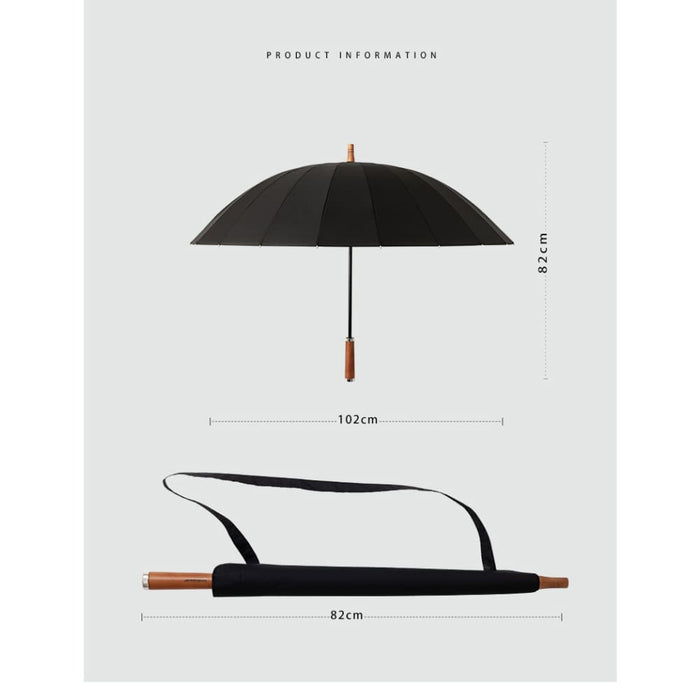 24k Windproof Long Umbrella with Cover