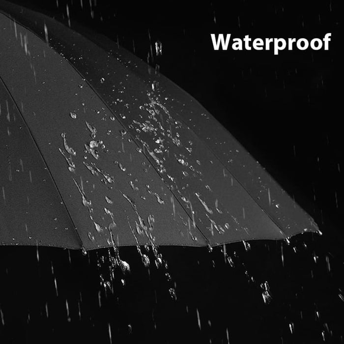 24k Windproof Long Big Umbrella with Wooden Handle