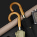 24k Windproof Long Big Umbrella with Wooden Handle