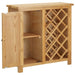 Wine Cabinet for 11 Bottles 80x32x80 Cm Solid Oak Wood