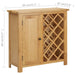 Wine Cabinet for 11 Bottles 80x32x80 Cm Solid Oak Wood