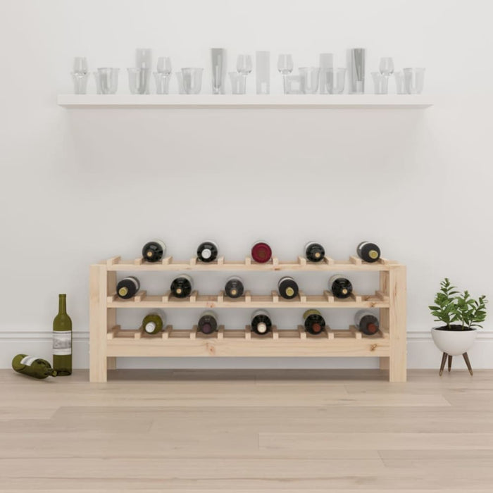 Wine Rack 109.5x30x42 Cm Solid Wood Pine Nxxppo