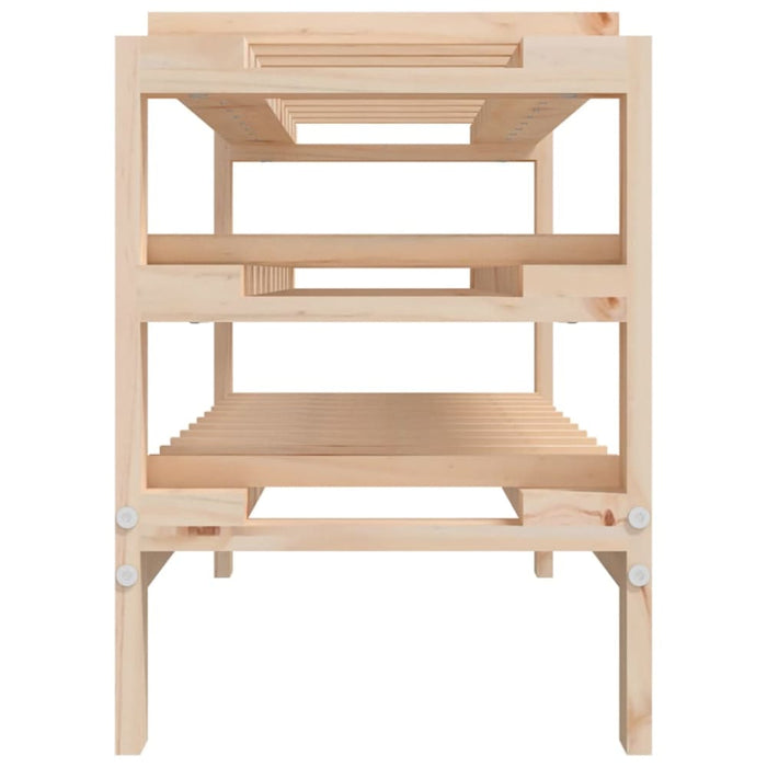 Wine Rack 109.5x30x42 Cm Solid Wood Pine Nxxppo
